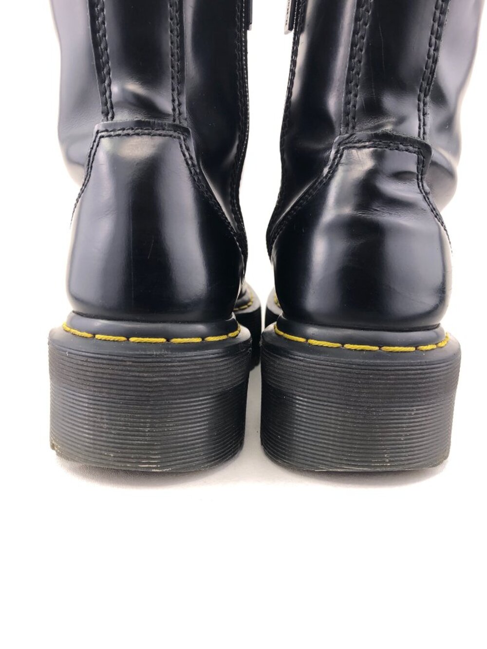Dr. Martens Jadon Black Leather Platform Combat Boots 7 - Picture 15 of 15
